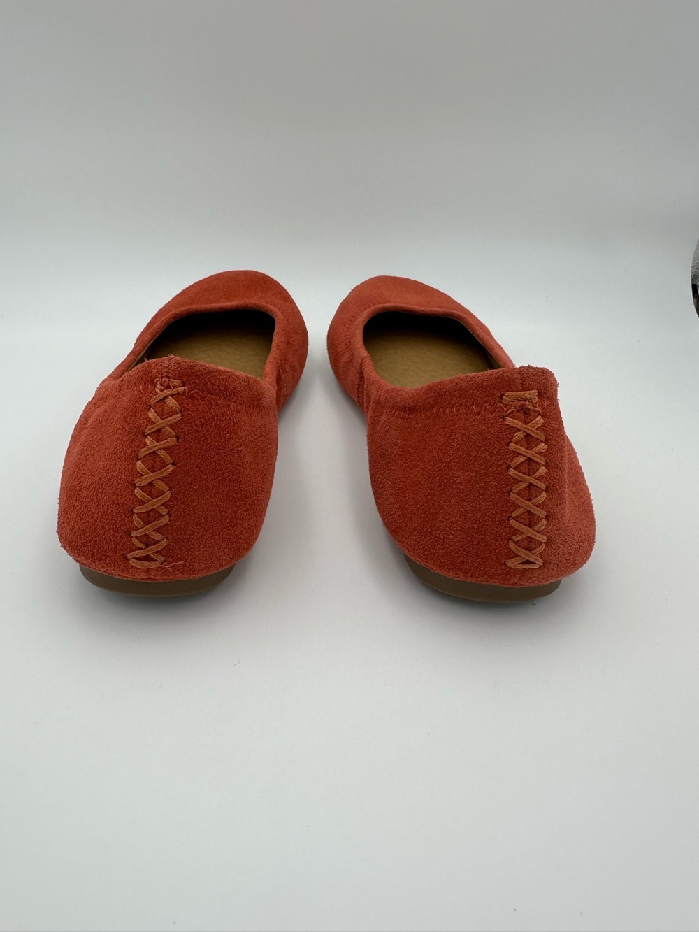 Lucky Brand ERIN Rust Suede Leather Ballet Flats Size 8 - Picture 4 of 6